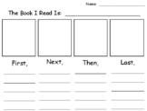 SEQUENCE OF EVENTS Reading Response Graphic Organizer #1, 
