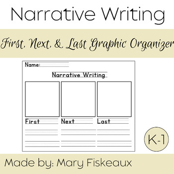 Preview of Graphic Organizer | Story Sequence of Events | First, Next, Last