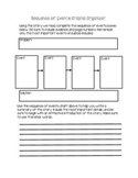 Sequence of Events Graphic Organizer with Summary Section