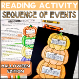 Sequence of Events Halloween Reading Passage & Stacking Pu