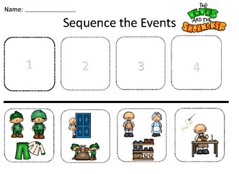 Sequence Of Events The Elves And The Shoemaker By Nicole Mcquay Tpt