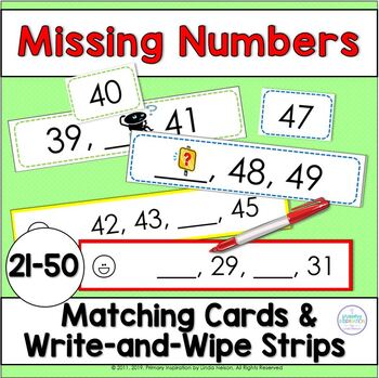 Number Chart, 21-50 for Teachers