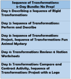 Sequence of Transformations: 5 Day Bundle - No Prep!