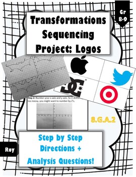 Preview of Sequence of Transformations Project: Logos (Step by Step Directions!)