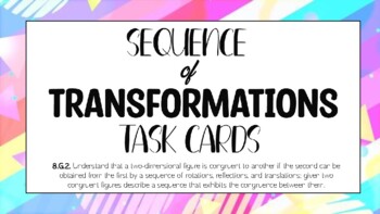 Preview of Sequence of Transformations Task Cards