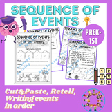 Sequence of events worksheets / Sequencing events, Retell,
