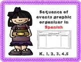 Sequence of events graphic organizer FREEBIE in Spanish