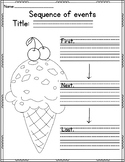 Sequence of events graphic organizer ice cream first next 