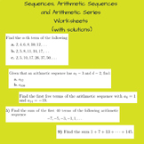 Sequences, Arithmetic Sequences and Arithmetic Series Work
