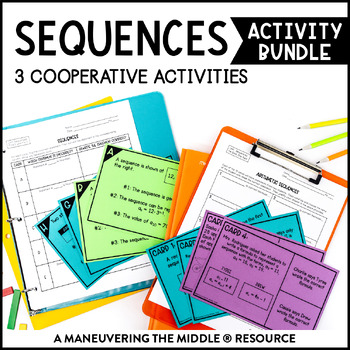 Preview of Sequences Activity Bundle | Arithmetic and Geometric Sequences Activities