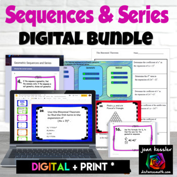Preview of Sequences & Series Digital Unit Bundle with Printables*