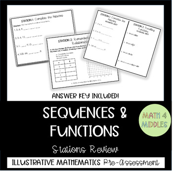 Preview of Sequences and Functions: Pre-Assessment Stations (Illustrative Mathematics)