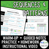 Sequences and Patterns Lesson | Warm-Up | Guided Notes | Homework