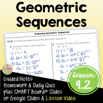 Preview of Geometric Sequences (Algebra 2 - Unit 9)