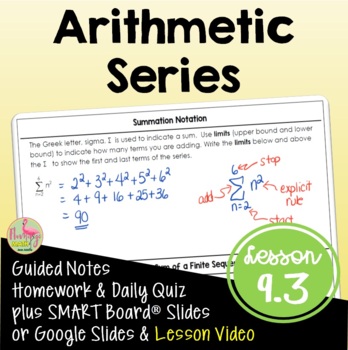 Preview of Arithmetic Series (Algebra 2 - Unit 9)