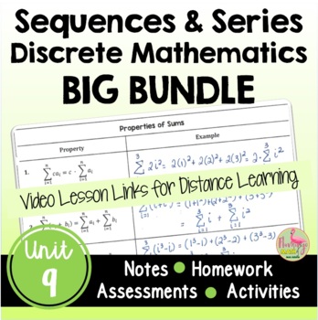 Preview of Sequences and Series BIG Bundle with Lesson Videos (Unit 9)