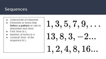 Preview of Sequences and Series Complete Lesson (Math 30-1, Pre Calculus 12B)