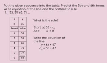 Preview of Sequences and Series: Intro to Arithmetic Sequences