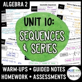 Sequences and Series Unit | Algebra 2 | Guided Notes | Hom