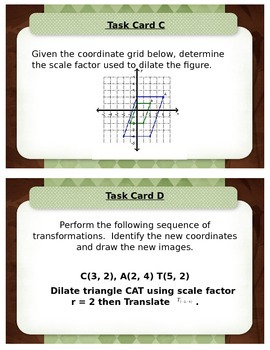 Preview of Sequences of Transformations including Dilations