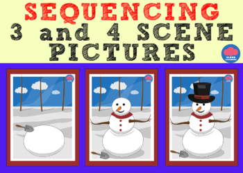Preview of Sequencing (3 and 4 Scene Pictures) Boom Cards™