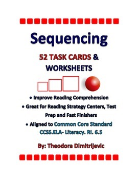 Preview of Sequencing Bundle (Includes 52 Task Cards) C. C. Standard ELA-Literacy.RI.6.5