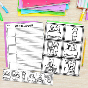 Sequencing Cards and Worksheet Bundle by Adventures in Kinder and Beyond