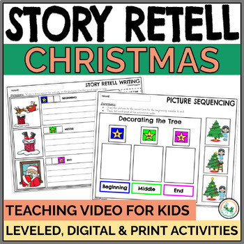 Preview of Sequencing Christmas Stories Picture Sequencing & Story Retell