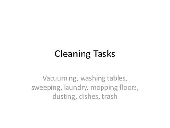 Preview of Sequencing: Cleaning Tasks