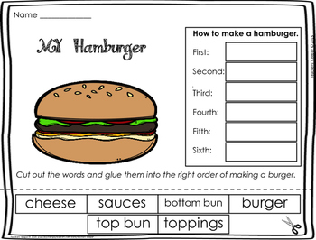 Sequencing Craft: Making a Hamburger (Distance Learning) by Teachers