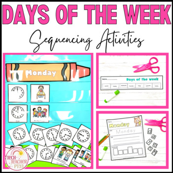 Preview of Days of the Week Worksheets and Activities for Sequencing