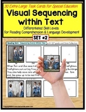 Sequencing Events with Pictures & Text Task Cards Autism/S