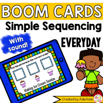 Preview of Sequencing Everyday Story Pictures Boom Cards Digital Game