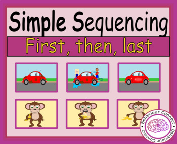 Preview of Sequencing: First, then, last - CLIPART