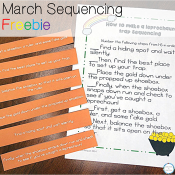 Preview of Sequencing Freebie March Themed