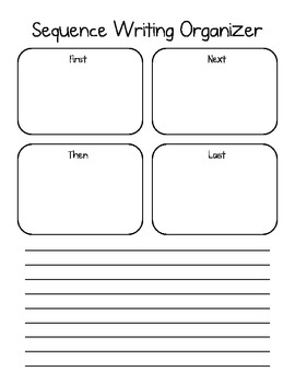 Sequencing Graphic Organizer for Writing - First, Then, Next, Last