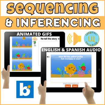Preview of Sequencing Inferencing 4 Boom Cards™ BILINGUAL
