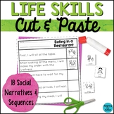 Sequencing Life Skills Cut and Paste Worksheets - Special 