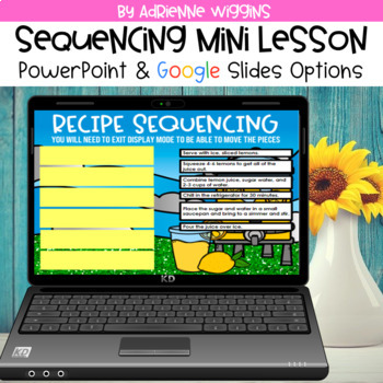 Preview of Sequencing Mini Lesson (Google Classroom & PPT) Distance Learning