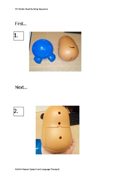 Preview of Sequencing: Mr Potato Head Step by Step