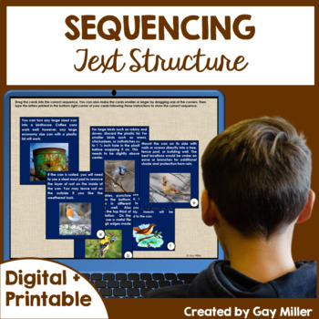 Preview of Sequencing Text Structure Essay Lessons, Passages, and Activities