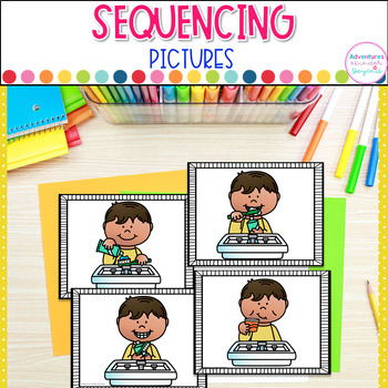 Preview of Sequencing Pictures Cards for Sequence of Events, Story Retell, How To Writing