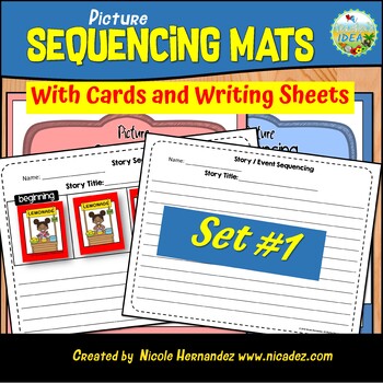 Preview of Sequencing Picture Cards - Sequencing Events with Writing Sheets (SET 1)