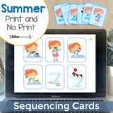 Sequencing Picture Cards | Summer | No Print Digital Boom 