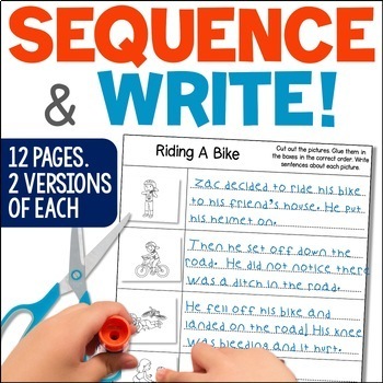 Preview of Sequencing Pictures & Sentence Writing Practice Worksheets - Sequence Of Events