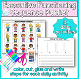 Sequencing Pictures Worksheets: Executive functioning, cut
