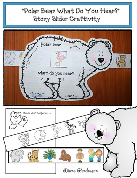 Polar Bear Activities: Sequencing "Polar Bear What Do You Hear?" Slider