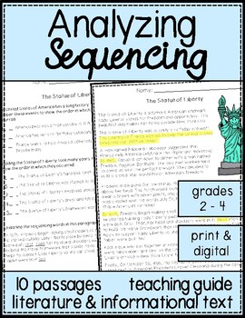 Preview of Reading Comprehension Passage and Questions: Sequencing