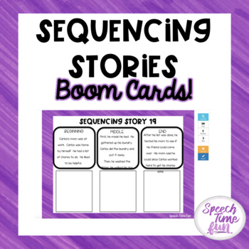 Preview of Sequencing Stories BOOM CARDS™️