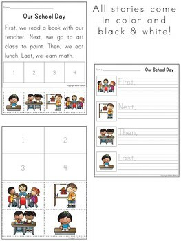 Sequencing Stories ~ First, Next, Then, Last Set 3 | TpT